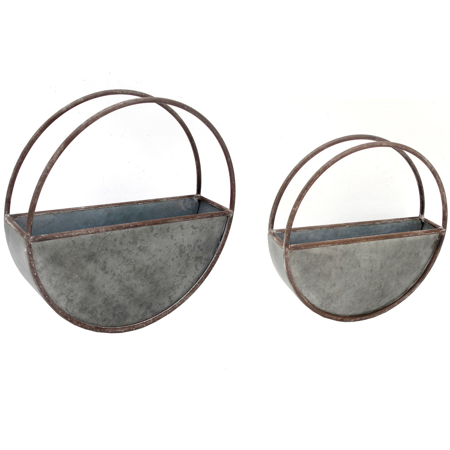 2 Piece Nesting Floating Elemental Wall Planter Set