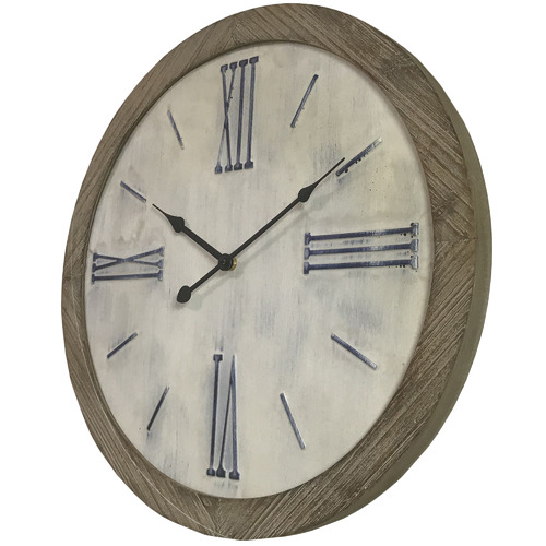 HighST. 48cm Rustic Hamptons Wall Clock & Reviews Temple & Webster