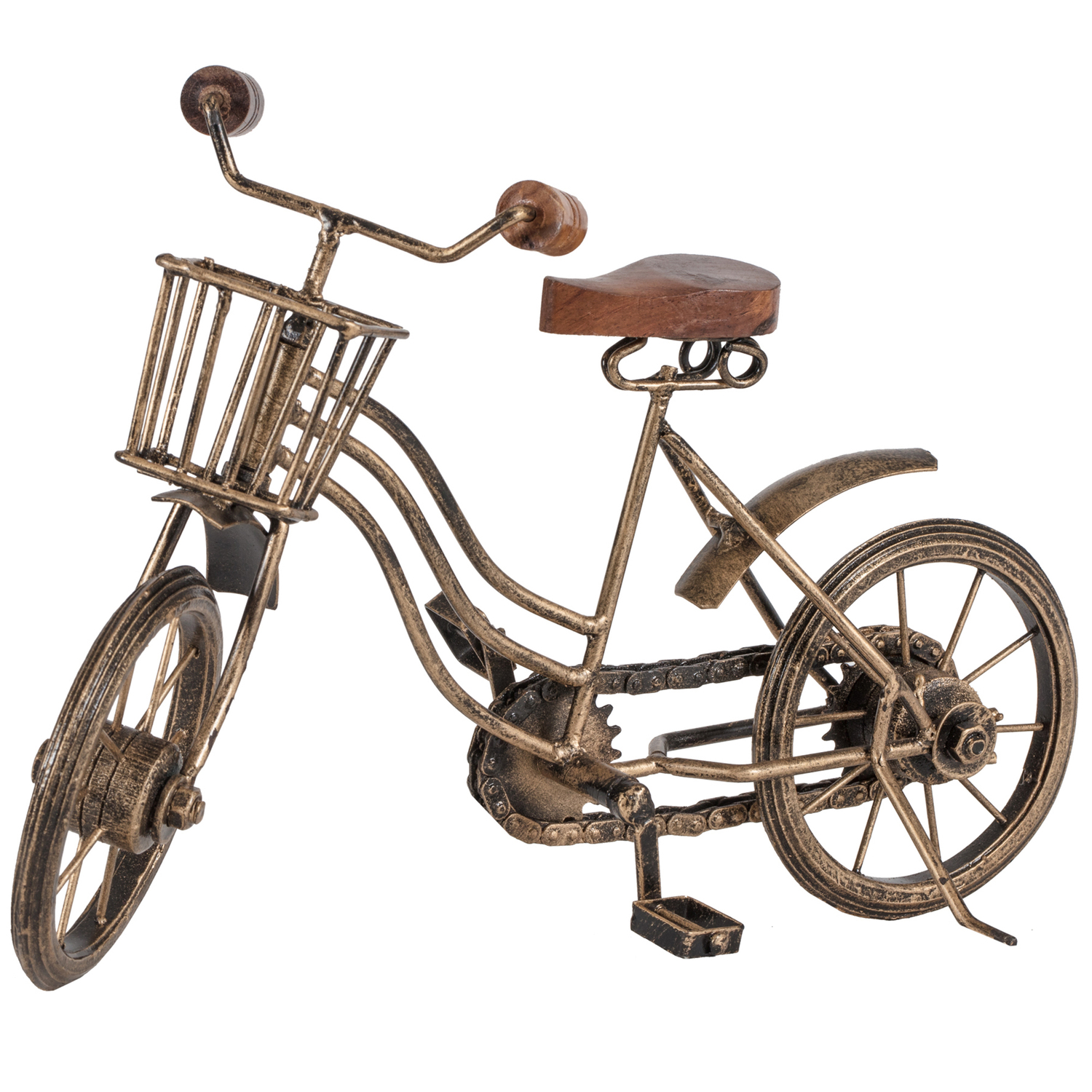 Vintage-Style Metal & Wood Decorative Bicycle