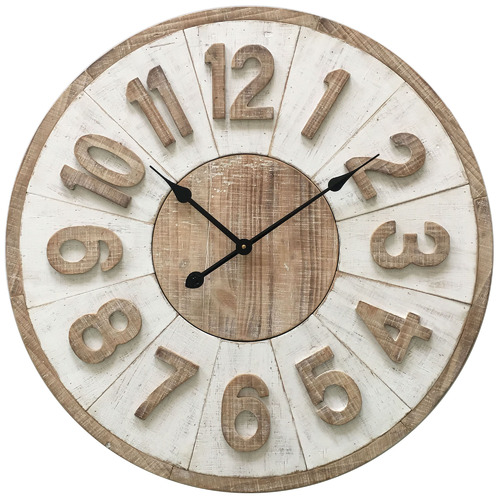 Highst 70cm Farmhouse Giro Wall Clock Reviews Temple Webster - Nautical Wall Clocks Australia