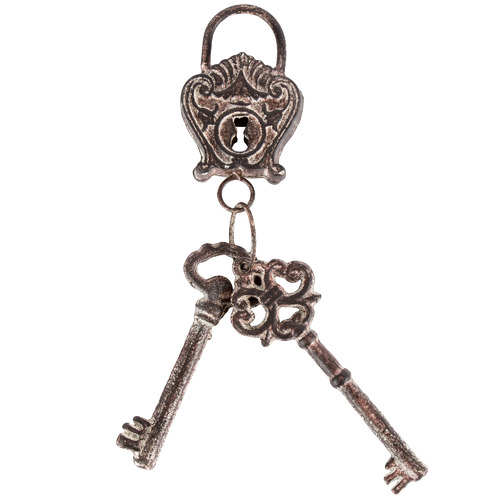High St. Vintage Style Artisan Lock Keys Wall Accent