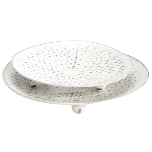 2 Piece Metal Punched Hamptons Bowls