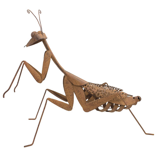 Lucky Praying Mantis Metal Ornament Temple & ster