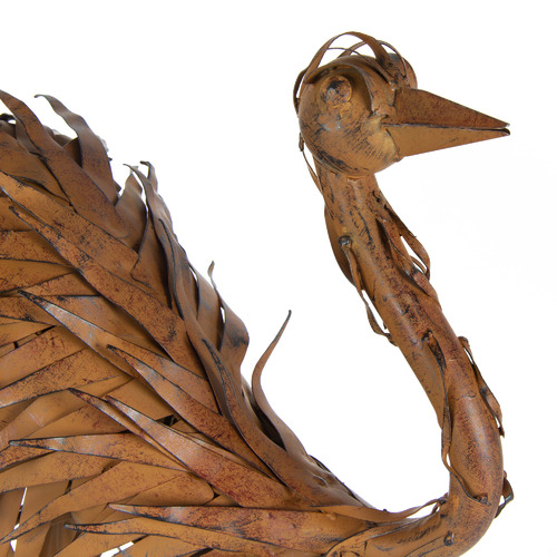 2 Piece Brown Ostrich Ornament Set