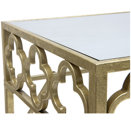 High St. Aura Quatrefoil Console Table Temple & Webster