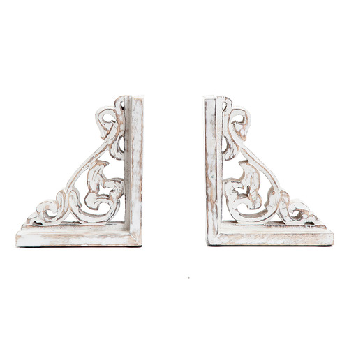 2 Piece Handcrafted French Provincial Book Ends Set