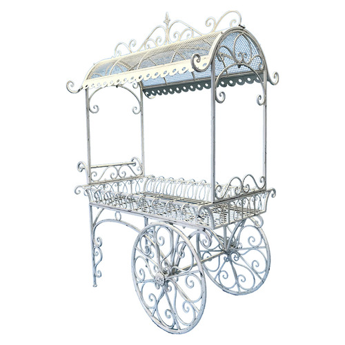 HighST. XXL Ornate Metal Flower Cart Temple & ster