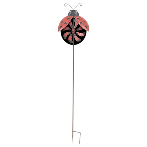 Ladybird Wind Spinner on Stake Garden Ornament