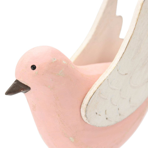 2 Piece Mum & Child Blush Birds Statue Set