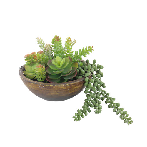 Potted Faux Mixed Succulents