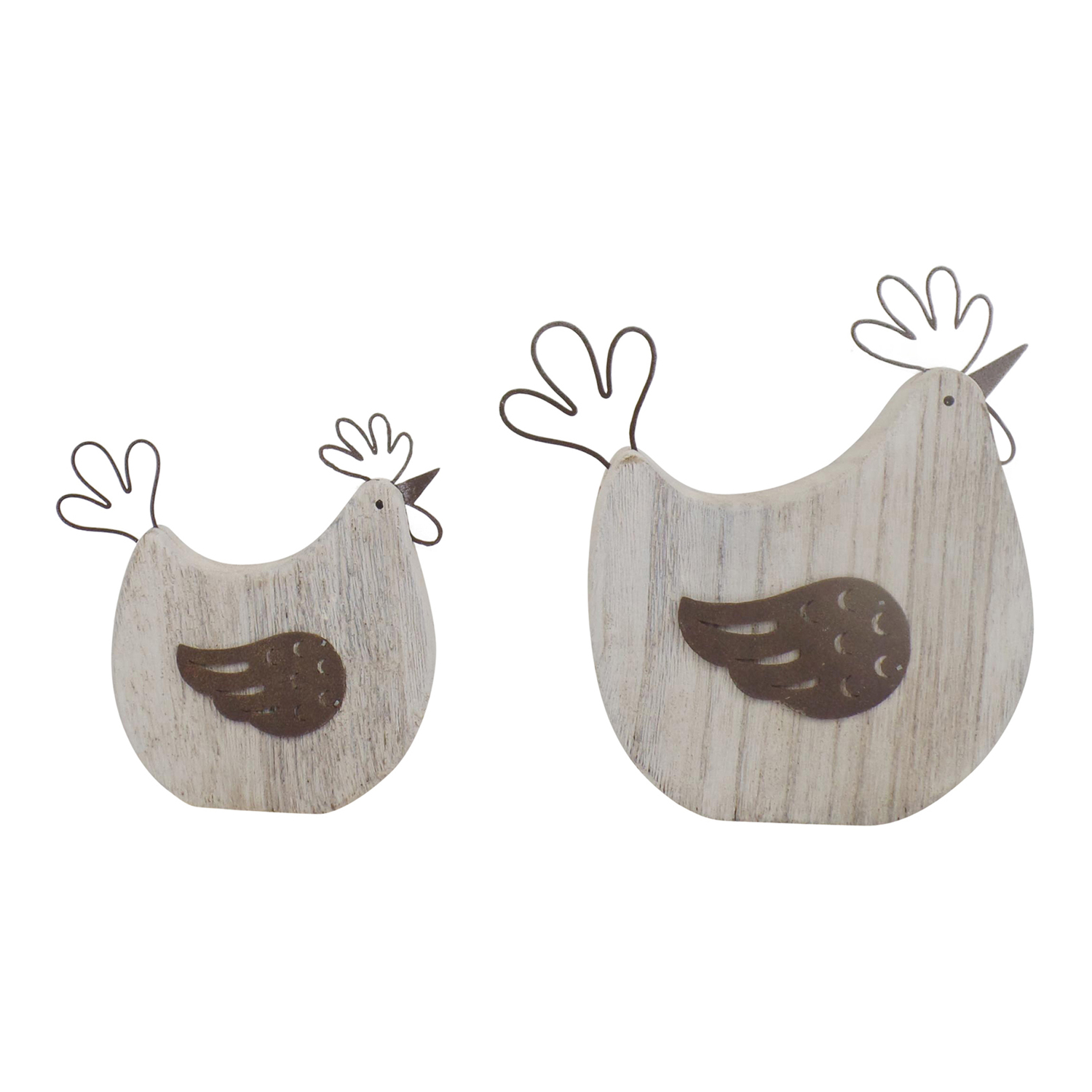 2 Piece French Country Chooks Ornament Set