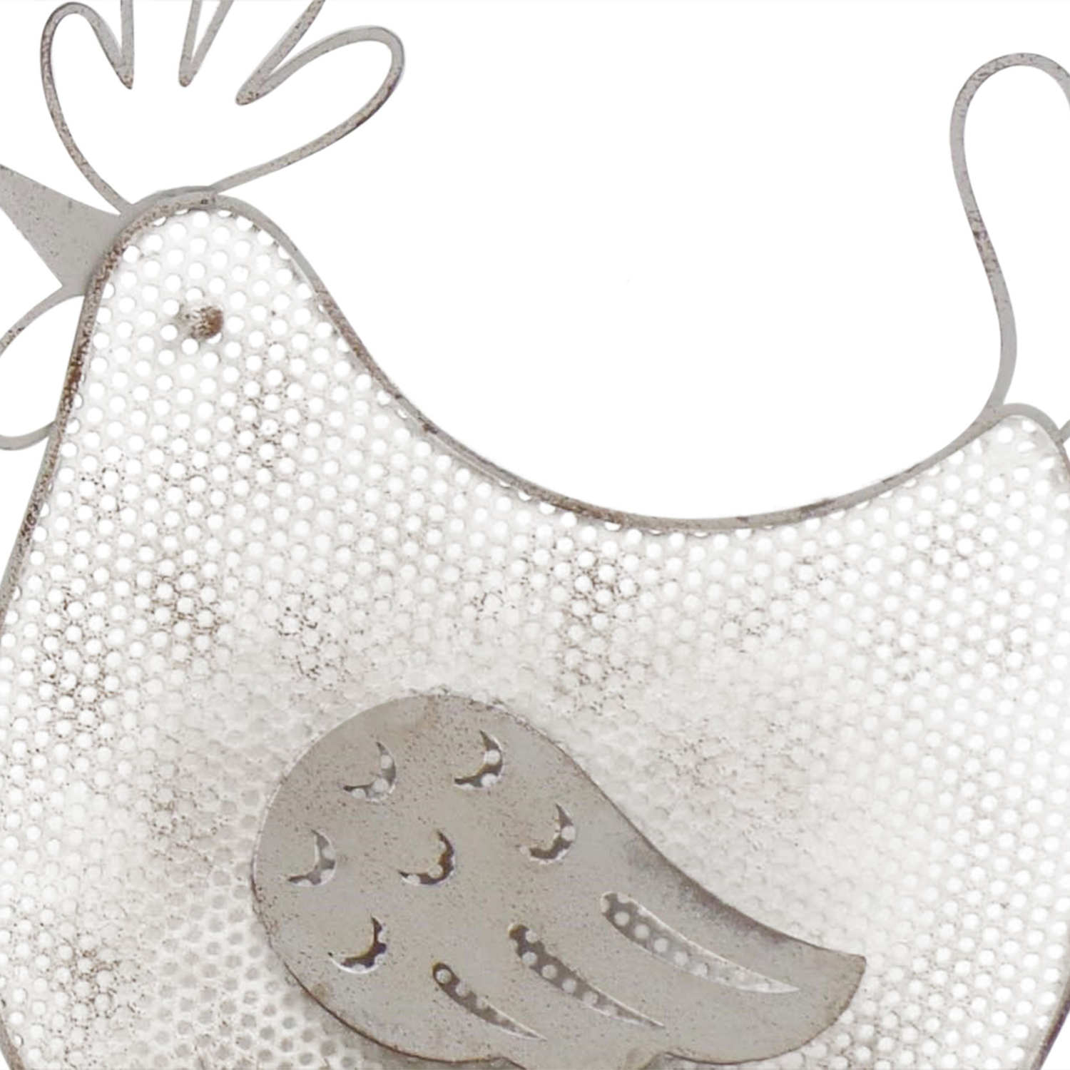 2 Piece Natural & White Chooks Ornament Set