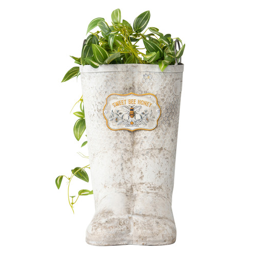Sweet Bee Honey Gumboots Planter Iron Planter