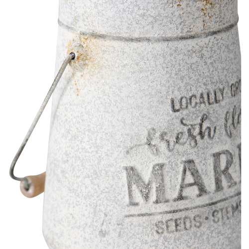 Locally Grown Fresh Flower Market Iron Planter