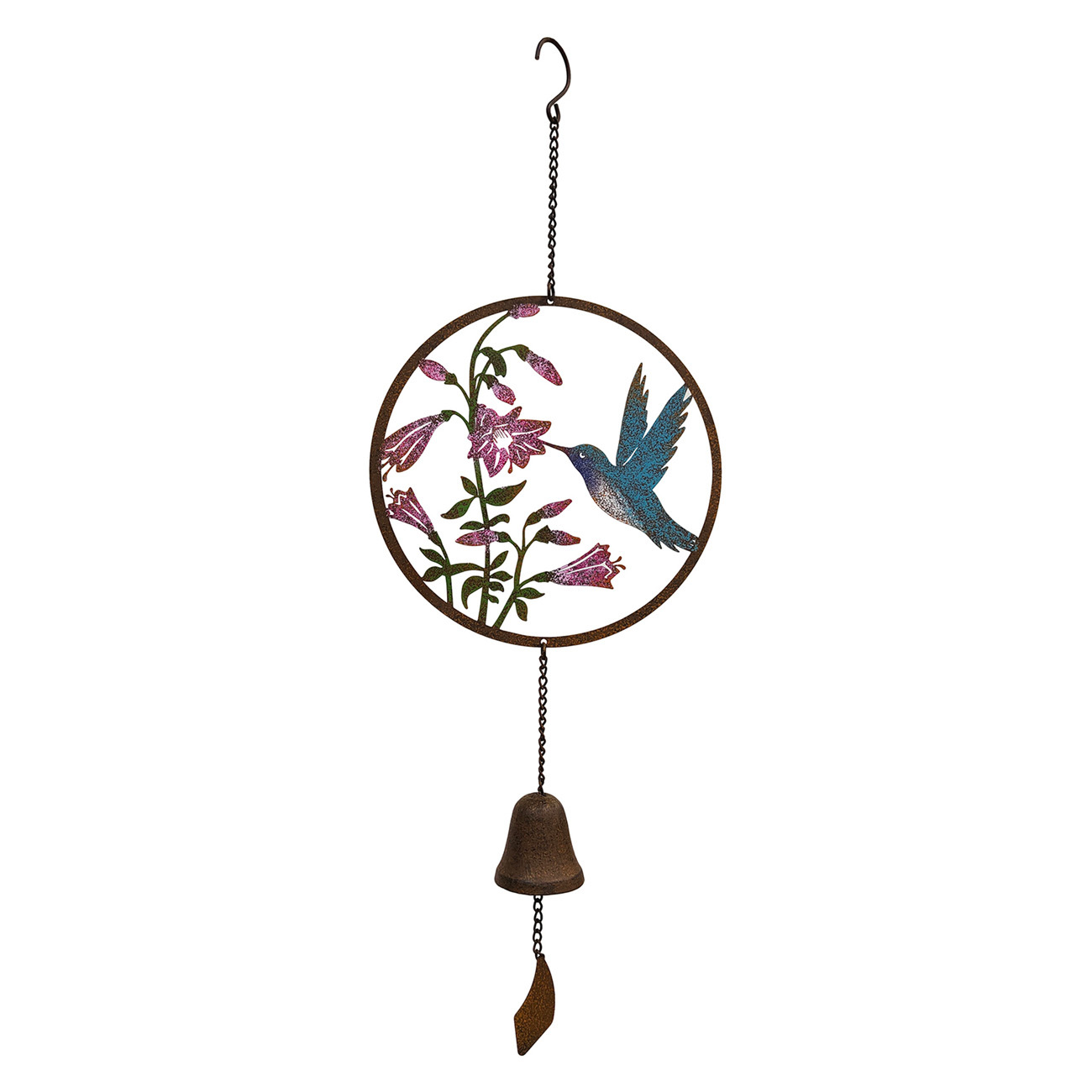 Bird with Bell Hanging Garden Ornament