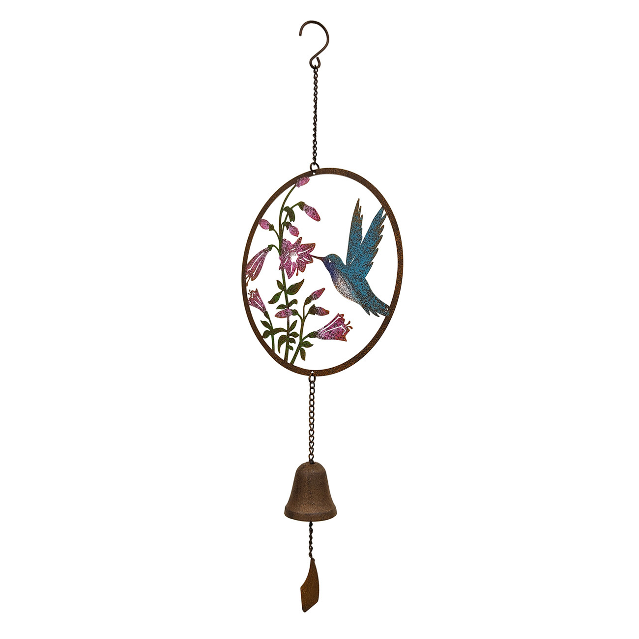 Bird with Bell Hanging Garden Ornament