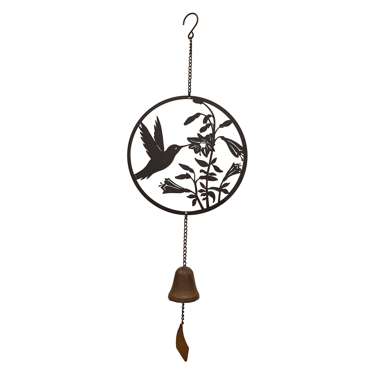 Bird with Bell Hanging Garden Ornament