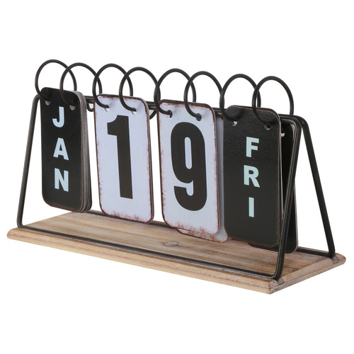 VintageStyle Desk Flip Calendar Temple & Webster