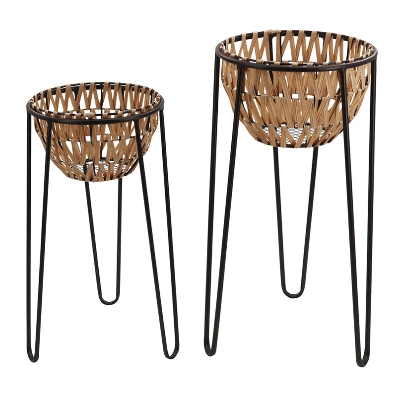 2 Piece Diadema Planter on Stand Set