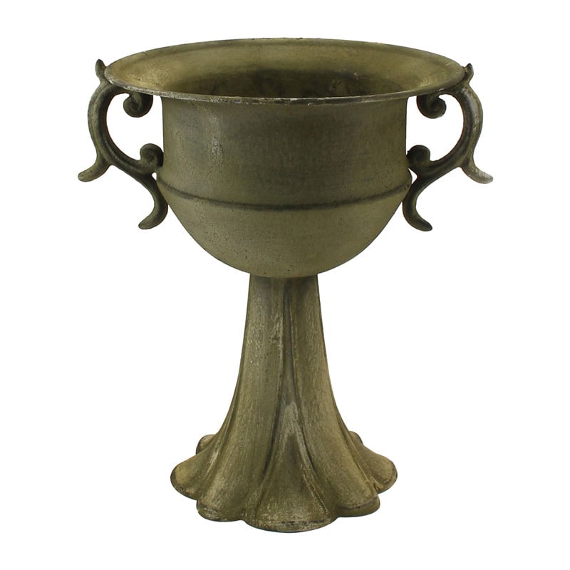 Iron Urn on Petal Stand