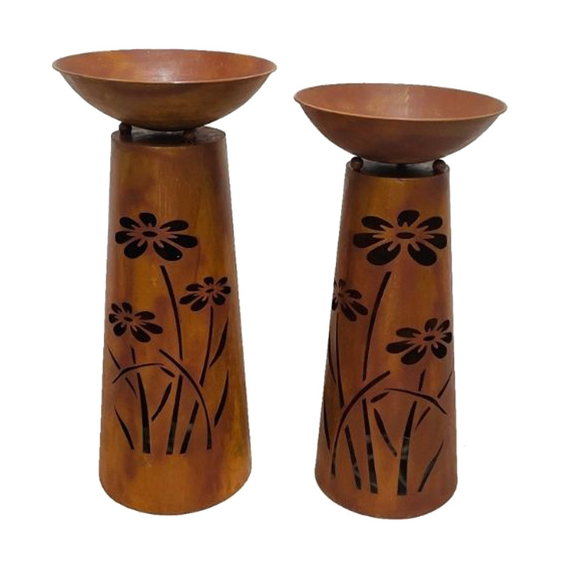 2 Piece Pulchra Pillar Flower Planter Set