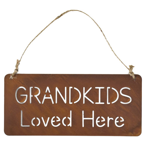 Oma Grandkids Loved Here Iron Wall Accent