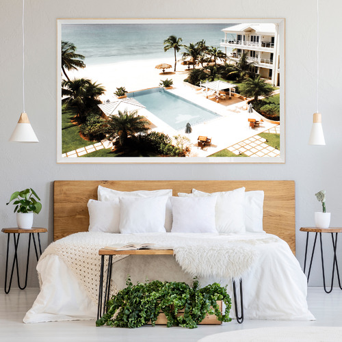 Barbados Pool Framed Printed Wall Art Temple & ster
