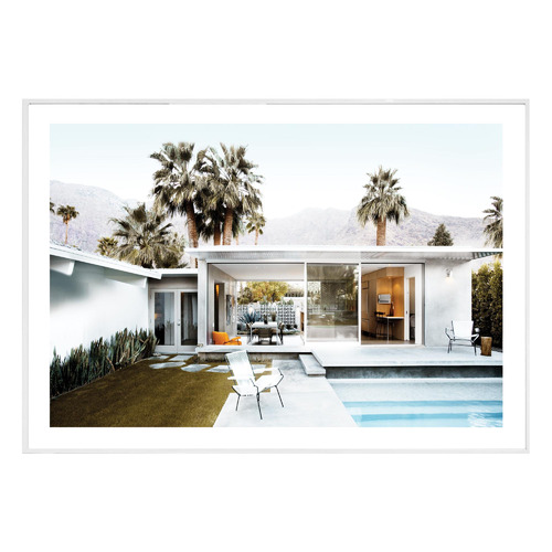 Californian Pool House Framed Printed Wall Art