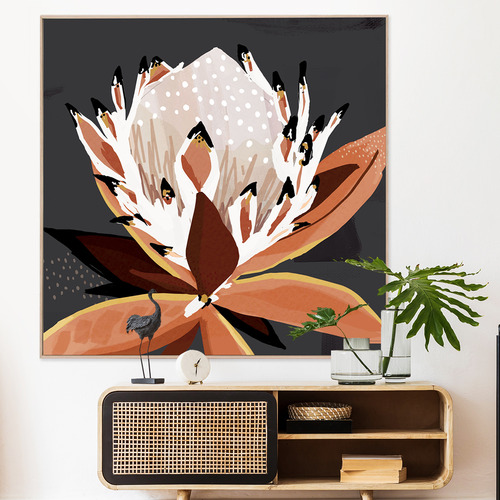 Comino Protea Boxed Canvas  Wall Art