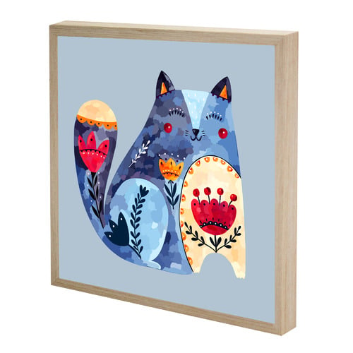 Blue Cat Acrylic Wall Art