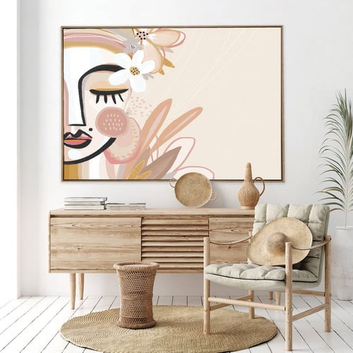Soft Florence Framed Canvas Wall Art