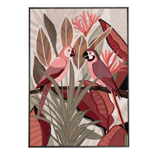 Botanic Birds Framed Canvas Wall Art
