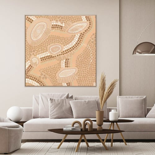 Journey Lines Framed Canvas Wall Art