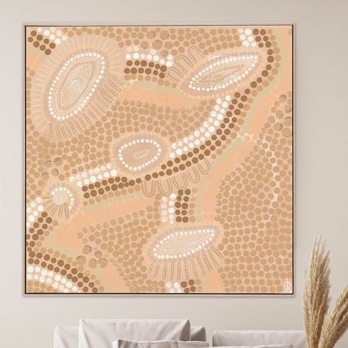 Journey Lines Framed Canvas Wall Art