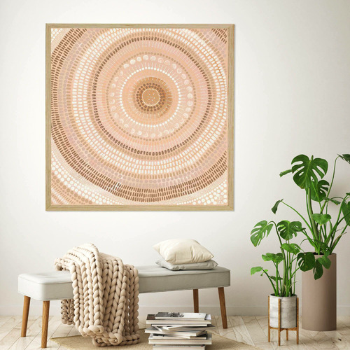Sand Bands Framed Acrylic Wall Art
