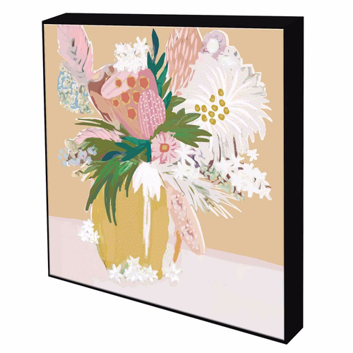 Varuna Bouquet Framed Canvas Wall Art Temple & ster