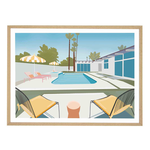 Poolside Hotel Framed Wall Art | Temple & Webster