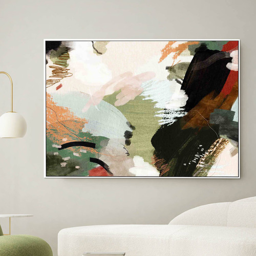 Compass Abstract Framed Canvas Wall Art