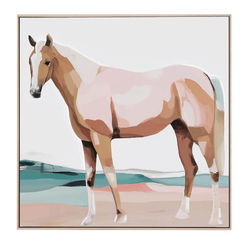 Blush Bronco Canvas Wall Art