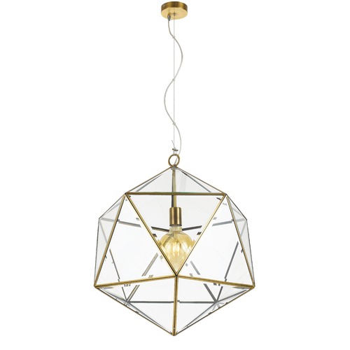 Bright Sea Lighting Brass 1 Light Prizma Metal Pendant | Temple & Webster