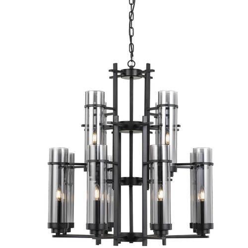Burgess 12 Light Metal Chandelier Temple Webster Burgess 12 Light Metal Chandelier, 12 Light Black Iron Chandelier