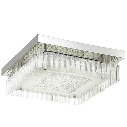 Andela Square Metal Glass Oyster Light
