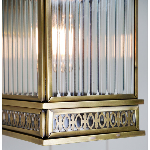 Brass Tezky Metal & Glass Wall Light