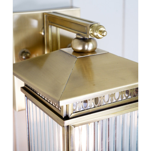 Brass Tezky Metal & Glass Wall Light