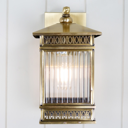 Brass Tezky Metal & Glass Wall Light
