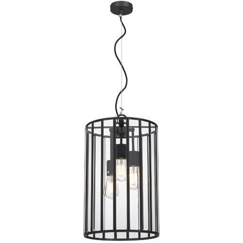 Vezni 3 Light Metal & Glass Pendant