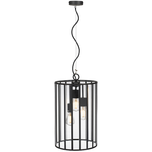 Vezni 3 Light Metal & Glass Pendant