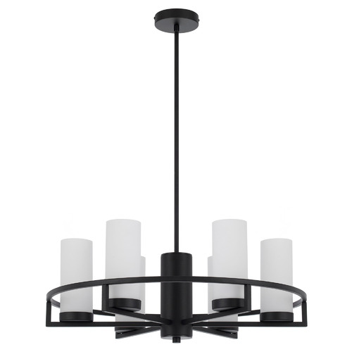 Cassius 6 Light Metal & Glass Pendant