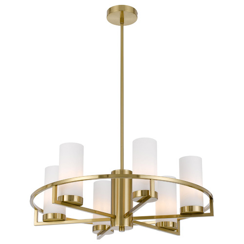 Cassius 6 Light Metal & Glass Pendant