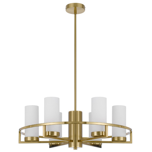 Cassius 6 Light Metal & Glass Pendant